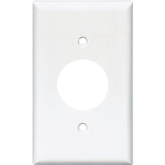 Eaton Single Receptacle Plate White 1-Gang