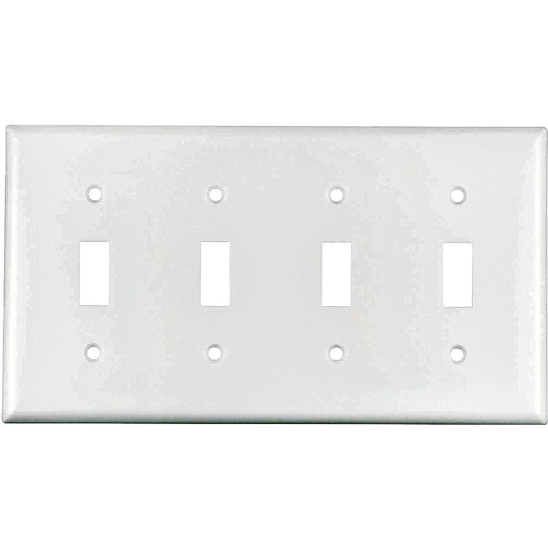 Eaton Quad Switch Plate White 4-Gang 2154W-BOX