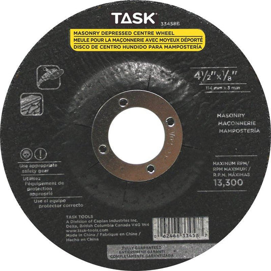 Task 4 1/2" X 1/8" X 7/8" Masonry Wheel 33458B