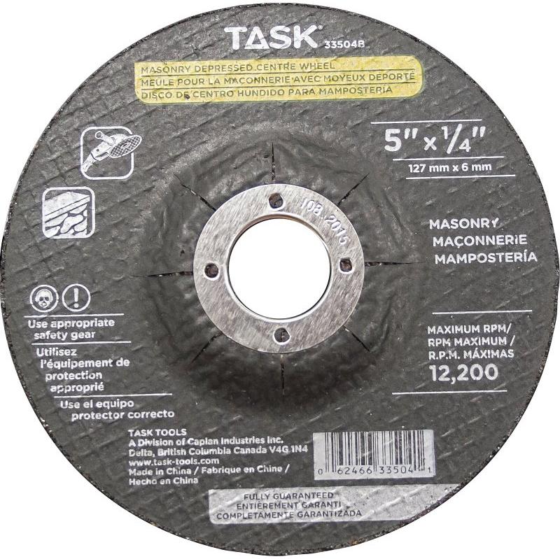 Task 5" X 1/4" X 7/8" Masonry Wheel 33504B