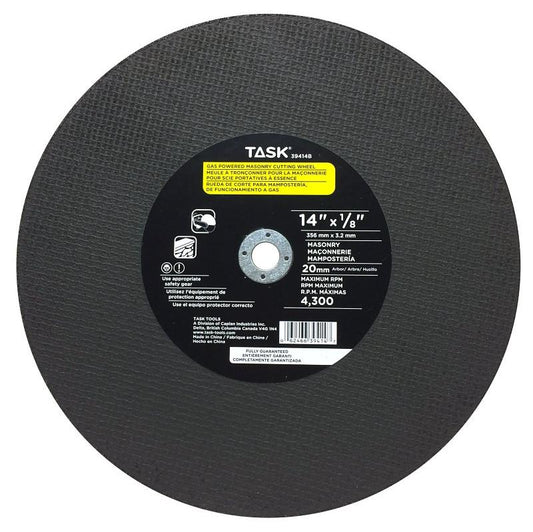 Task 14" X 1/8" Gas Powered Masonry Cutting Wheel 39414B