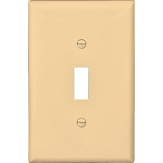 Eaton Single Switch Plate Ivory 1-Gang