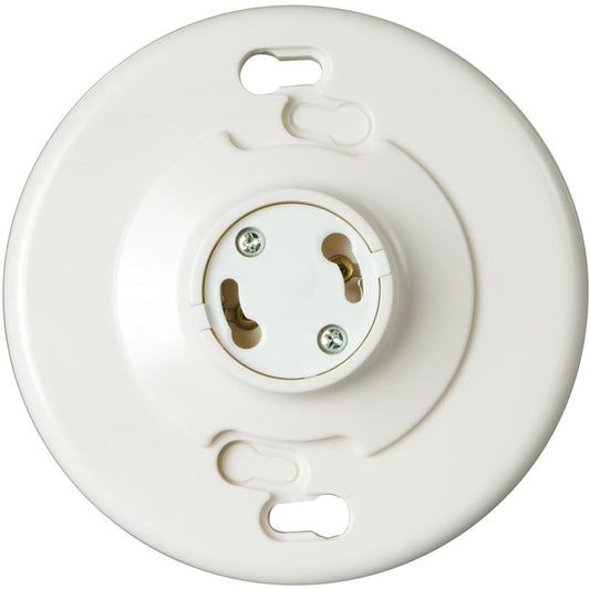 Ceiling Lamp Holder White GU24