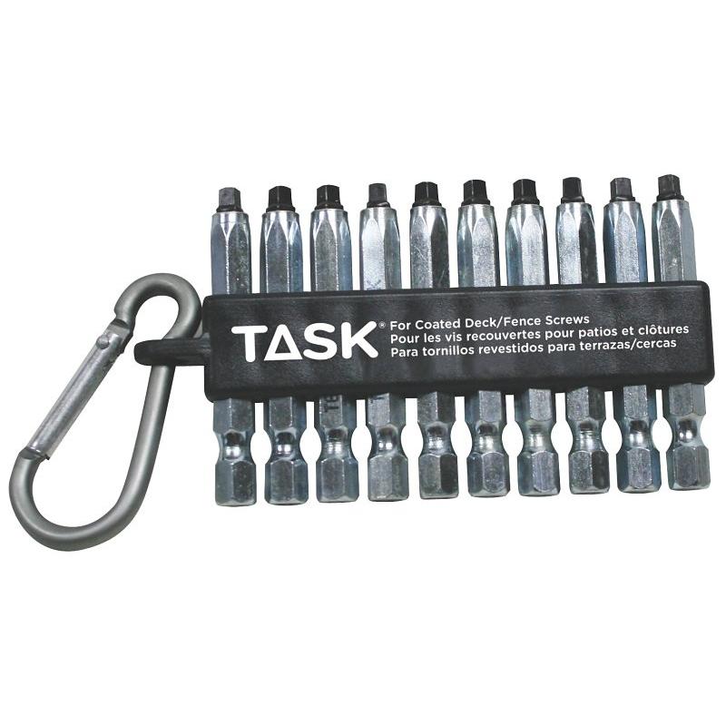 Task #2 Robertson Decking Bits 10pc Carabiner T67922