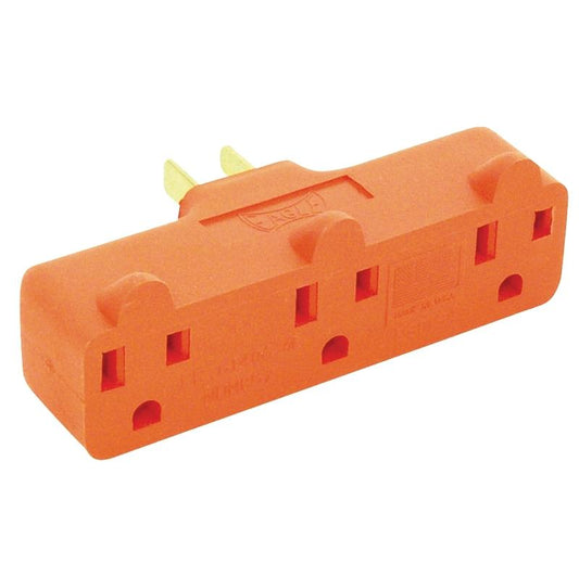 Eaton 3-Outlet Adapter H-duty Orange 15A 125V 4402RN