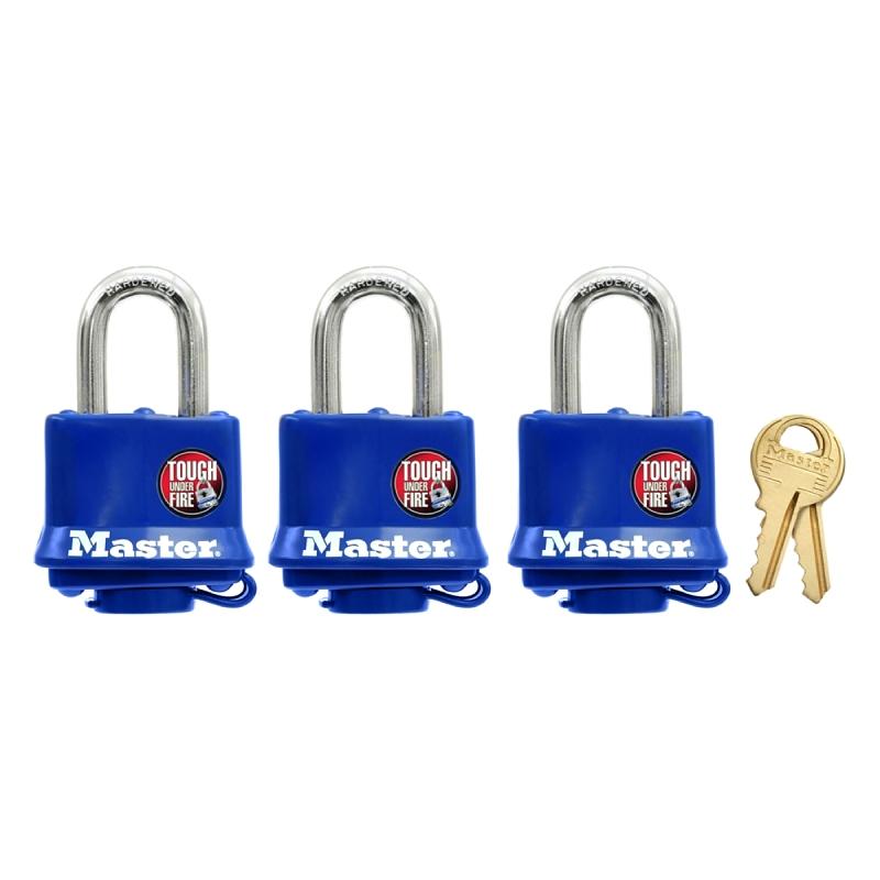 Master Lock Padlock Laminated 312TRIE 3/pk