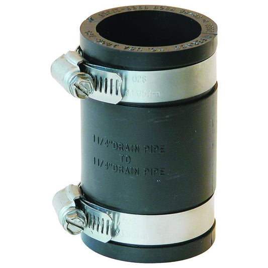 1 1/4" Fernco Flexible PVC Coupling