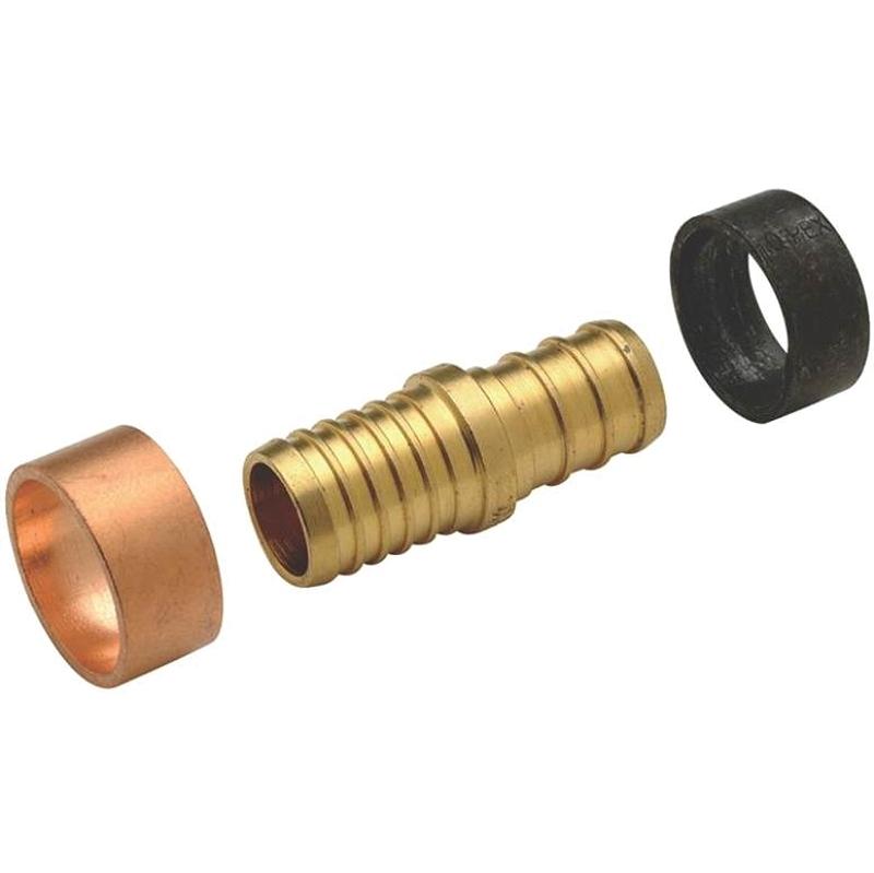 1/2" Pex Coupling Trans Brass