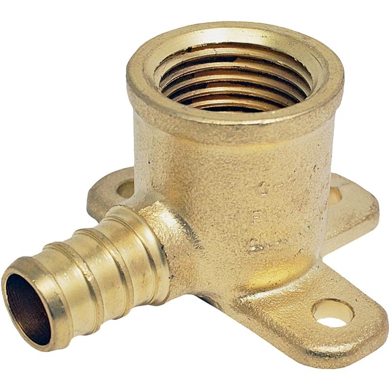 1/2" Elbow Drop Ear Pex Brass