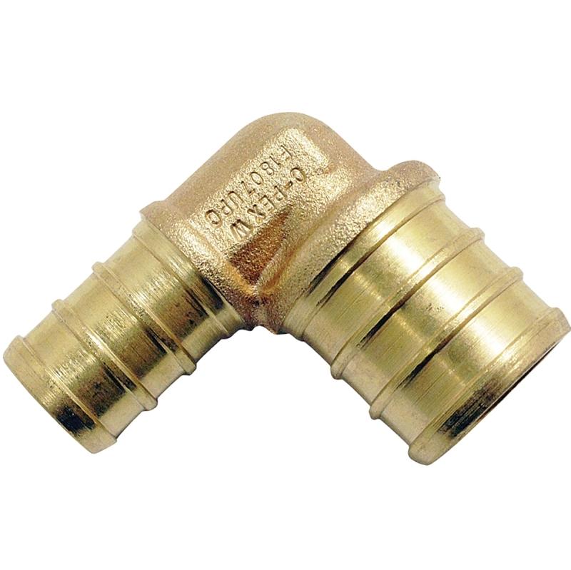 1/2" X 3/4" Pex Elbow Brass