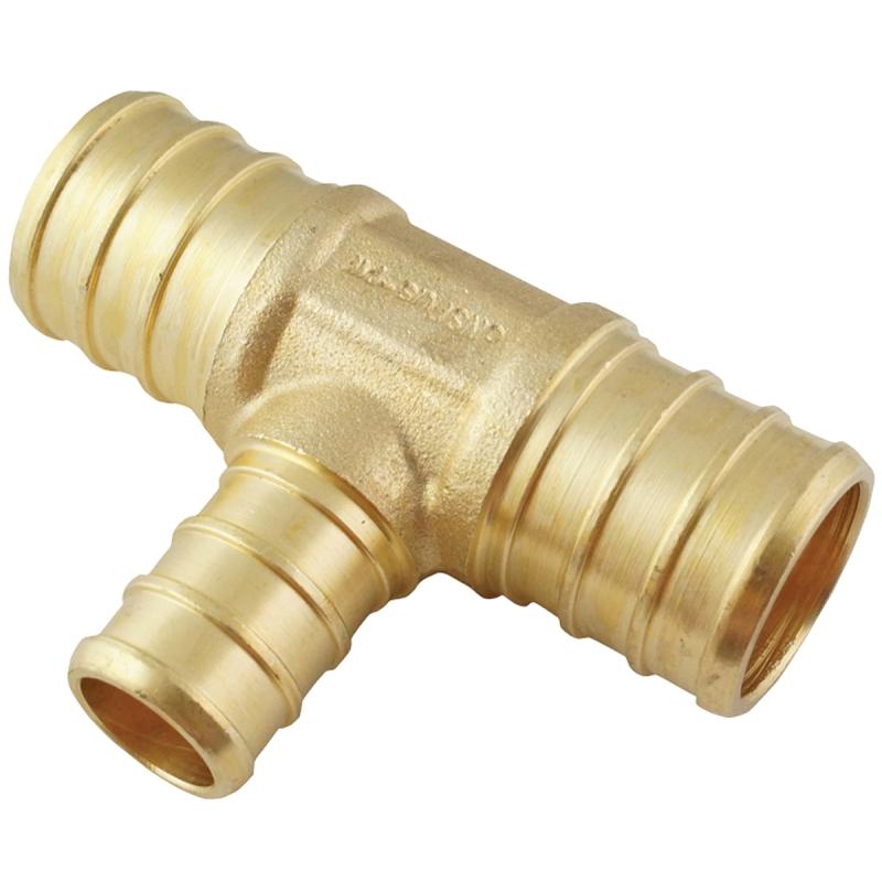 3/4" X 3/4" X 1/2" Pex Tee Brass