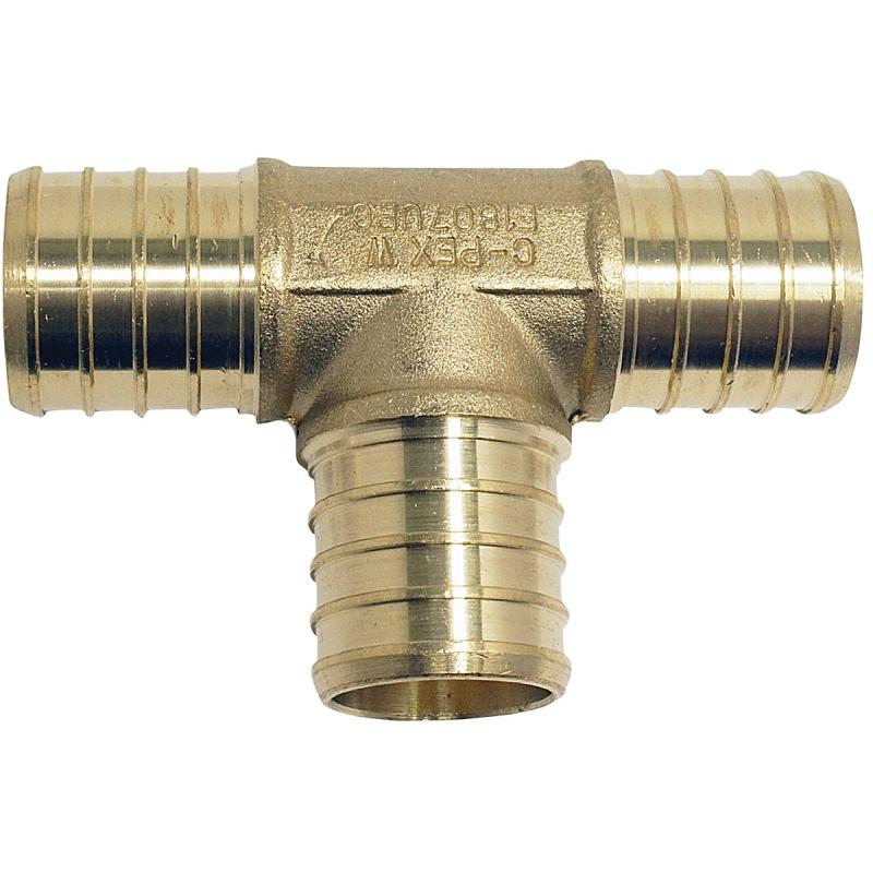 3/4" Pex Tee Brass - 5/Pk