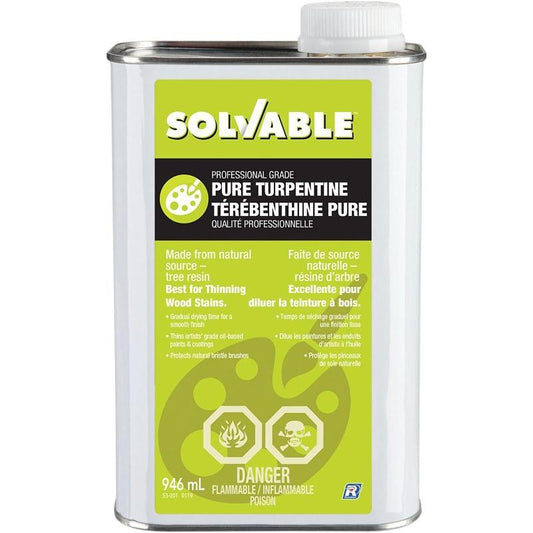 Solvable Pure Turpentine 946mL.