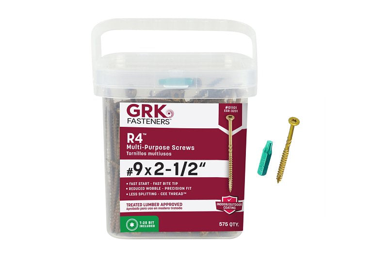 #9 X 2 1/2" GRK R4 Screws - 575/Bx