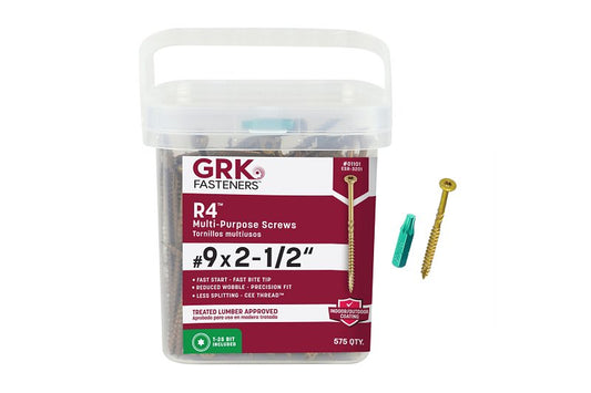 #9 X 2 1/2" GRK R4 Screws - 575/Bx