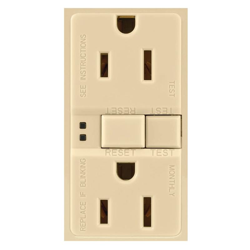 GFCI Receptacle Ivory ST 15A 125V