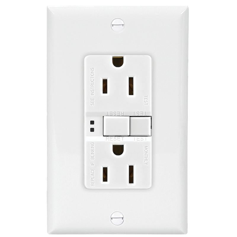 GFCI Receptacle White ST 15A 125V