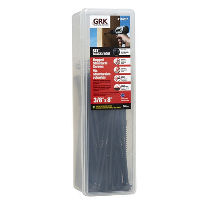 3/8" X 8" GRK RSS Black Structural Screws - 50/Pk