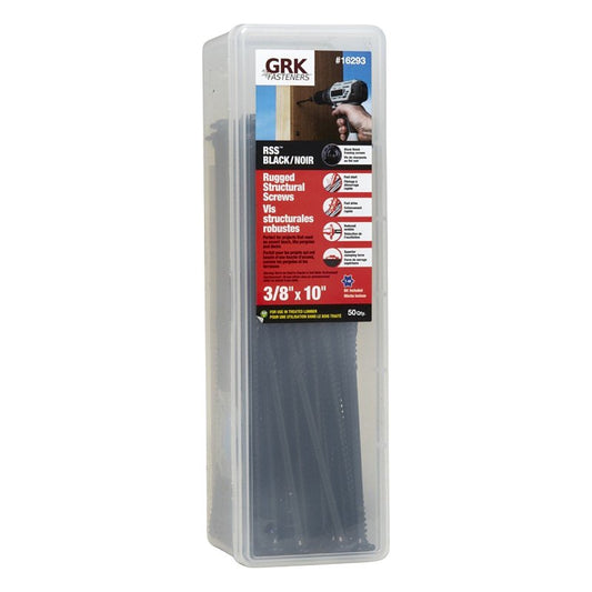 3/8" X 10" GRK RSS Black Structural Screws - 50/Pk