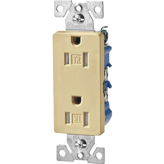 Eaton Decorator Receptacle Ivory 15A 125V TR1107V