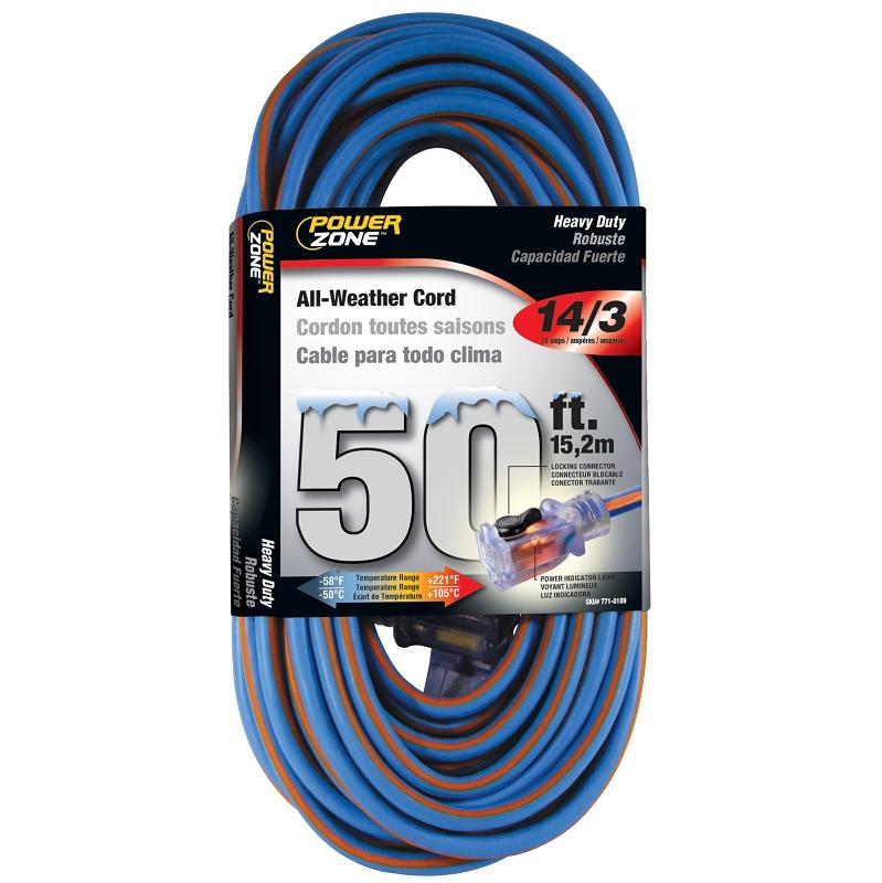 PowerZone 50' All Weather 14/3 Extension Cord