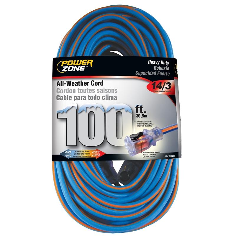 PowerZone 100' All Weather 14/3 Extension Cord