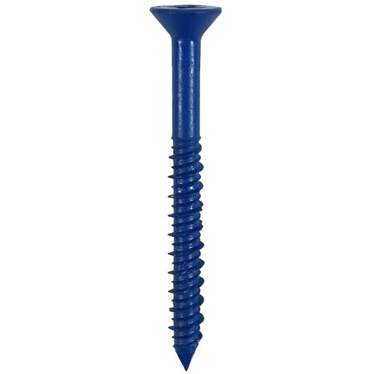 1/4" X 2 3/4" Flathead Concrete Screws - 100/Bx