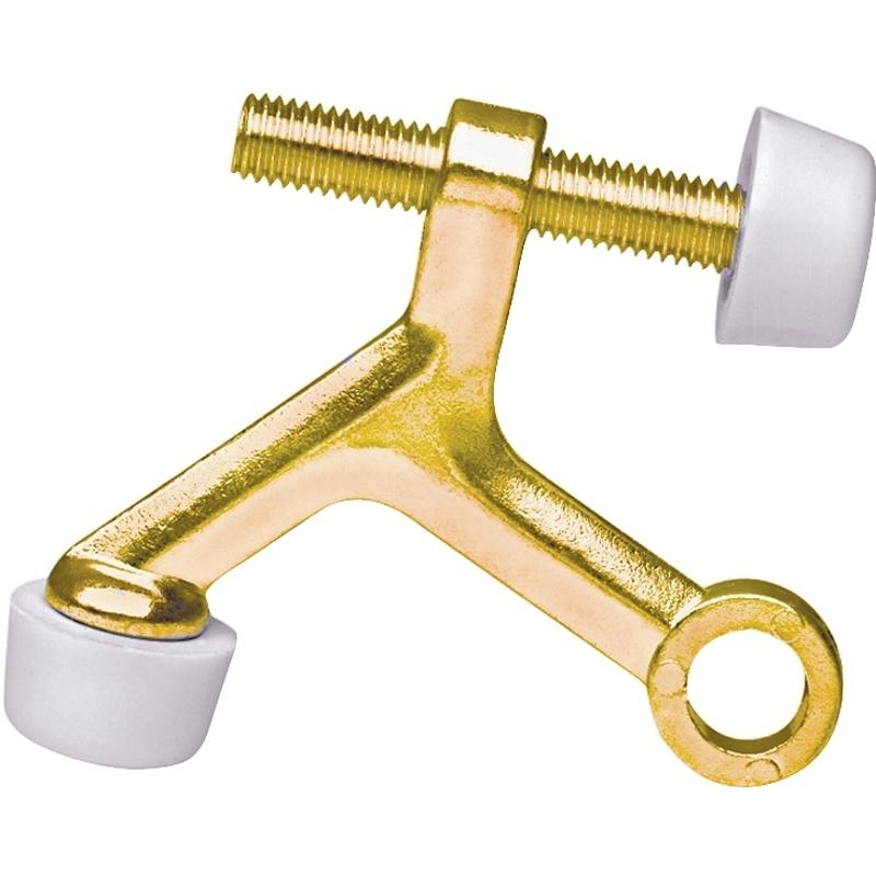 National Doorstop Hinge Pin Bright Brass