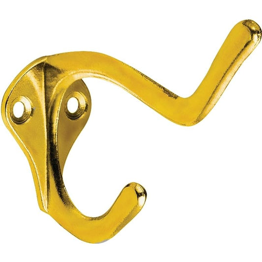 National Coat/hat Hook Bright Brass Zinc