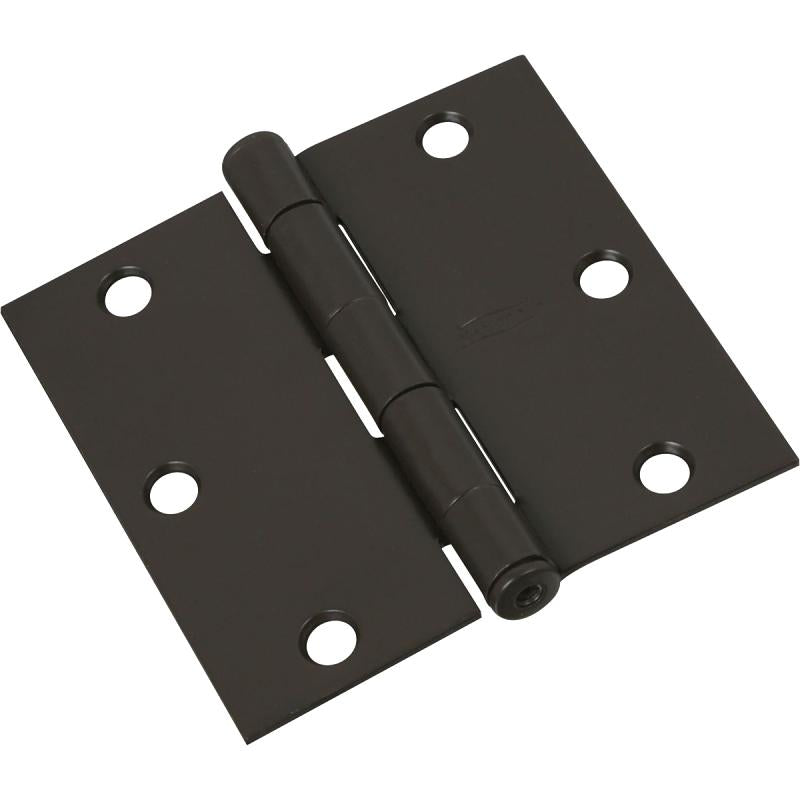 National 3 1/2" Door Hinge Oil-Rubbed Bronze 3/pk