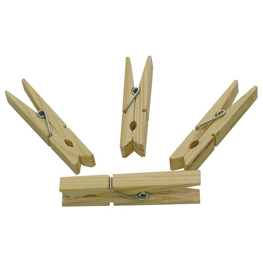 Clothes Pins Wood Spring