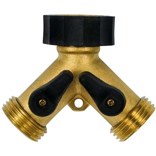 Hose-Brass Y With Shutoff