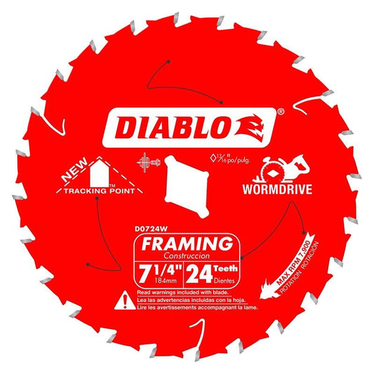 Diablo 7 1/4" X 24T Framing Blade D0724A