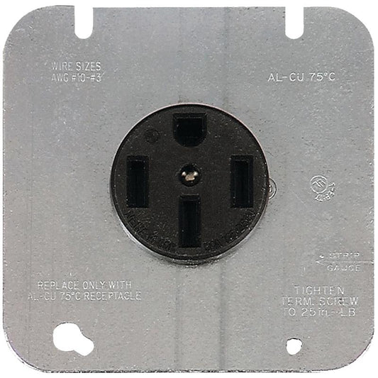 Eaton Range Receptacle Black 50A 125/250V 1168-2-SP