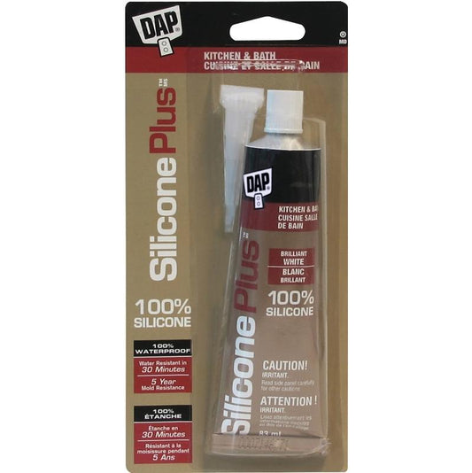 Dap Silicone Plus K&Bath White Caulking 83mL