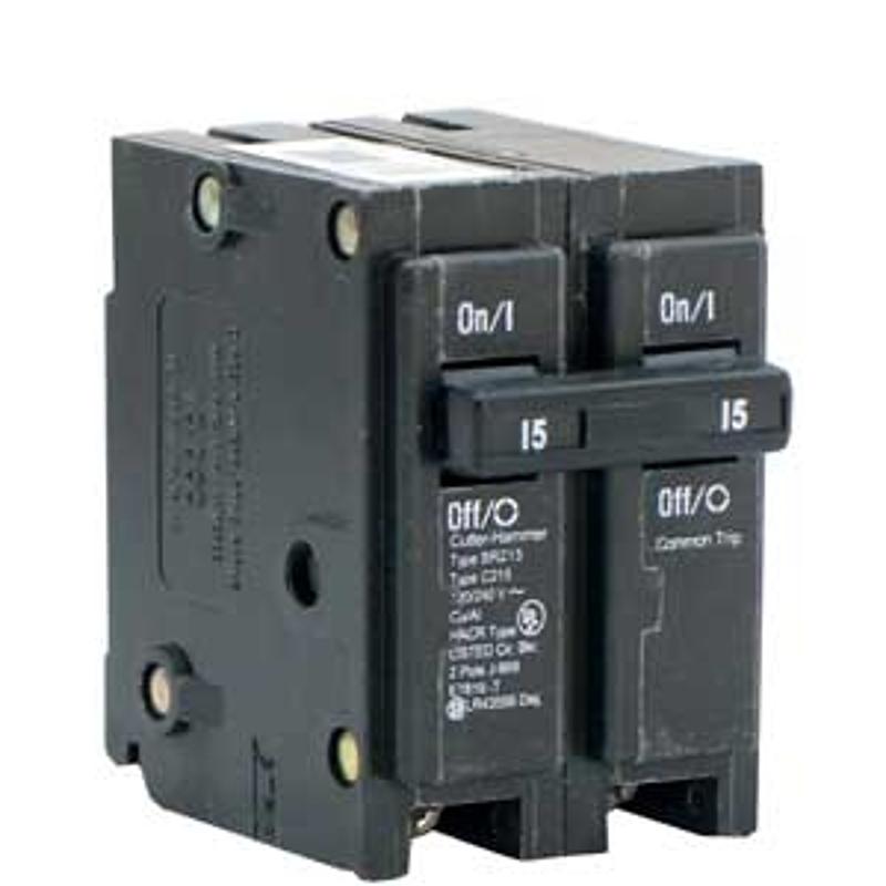 Eaton 15A 2-Pole Circuit Breaker BR215