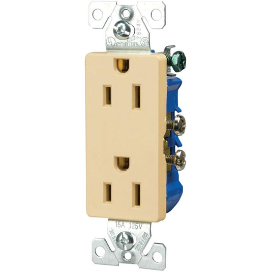 Eaton Decorator Receptacle Ivory 15A 125V 1107V