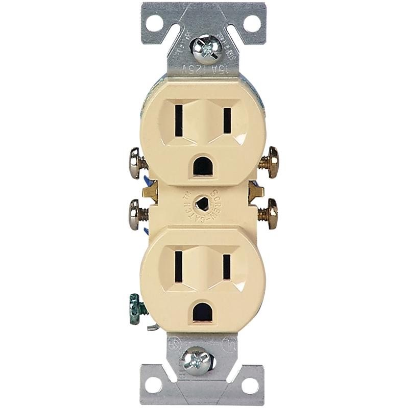 Eaton Duplex Receptacle Ivory 15A 125V 270V