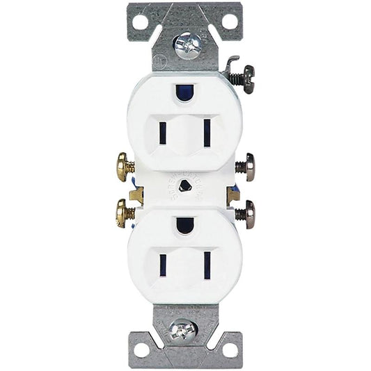 Eaton Duplex Receptacle White 15A 125V 270W