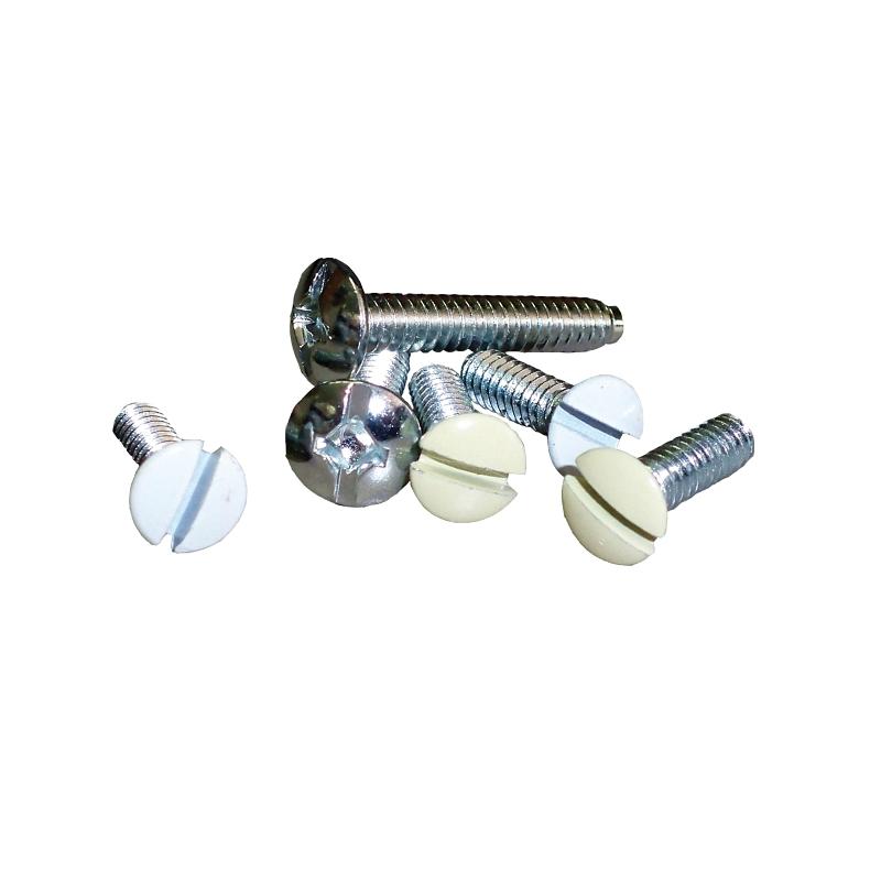 Eaton White Wall Plate Screws 30/PK