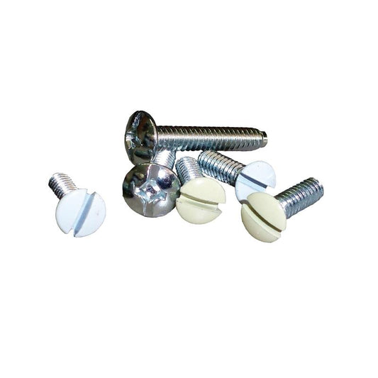 Eaton White Wall Plate Screws 30/PK