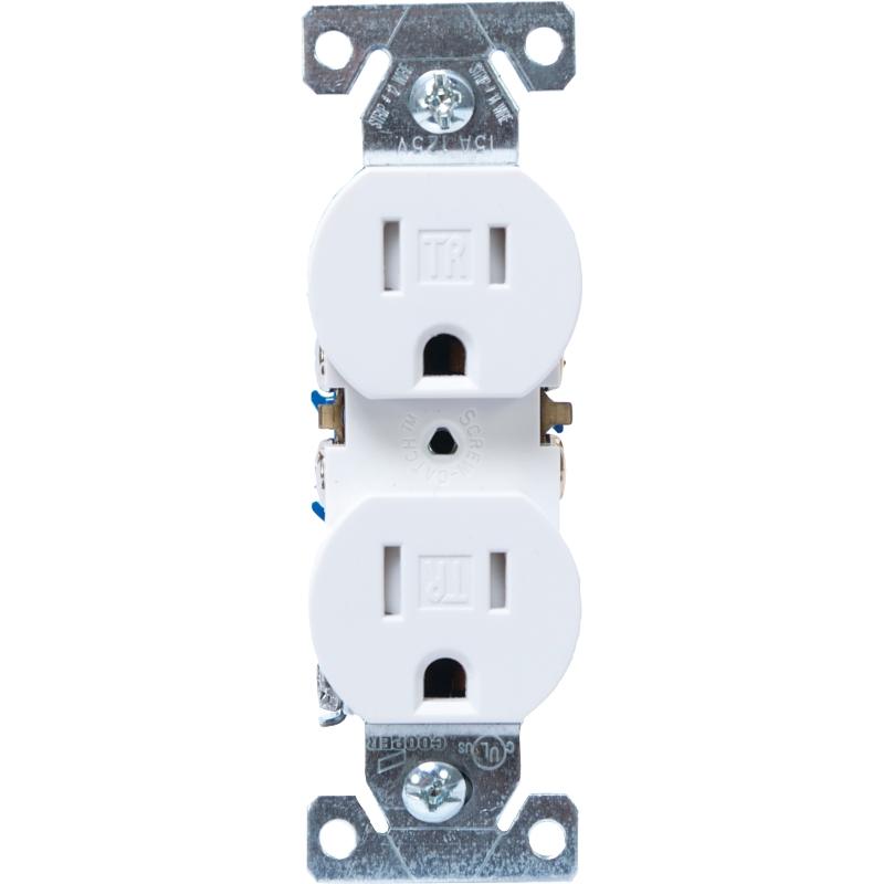 Eaton Duplex Receptacle White TR 15A 125V TR270W