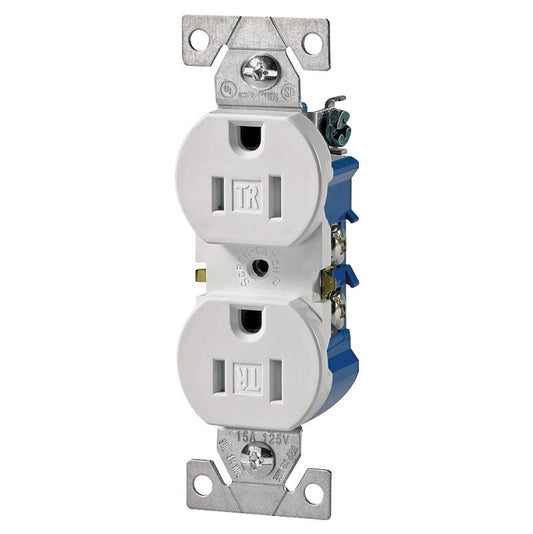 Eaton Duplex Receptacle White 15A 125V TR270W 10/PK