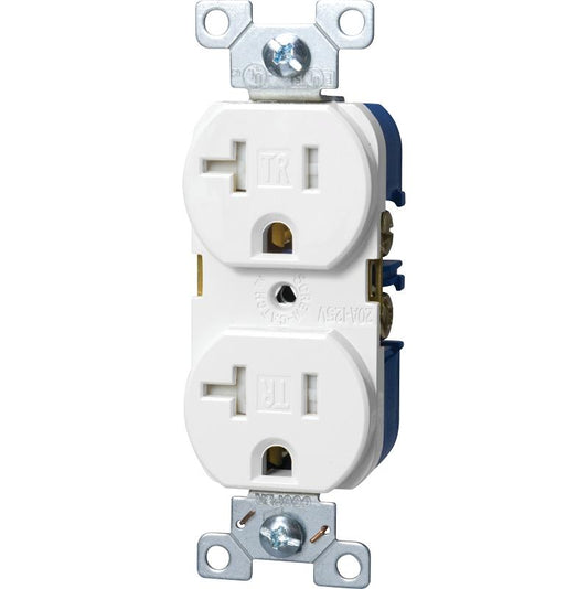 Eaton Duplex Receptacle White 20A 125V TR TRBR20W