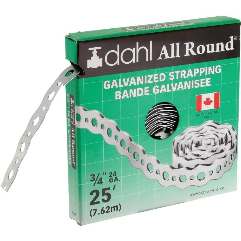 3/4" X 25' 24ga Strap Hanger Galvanized