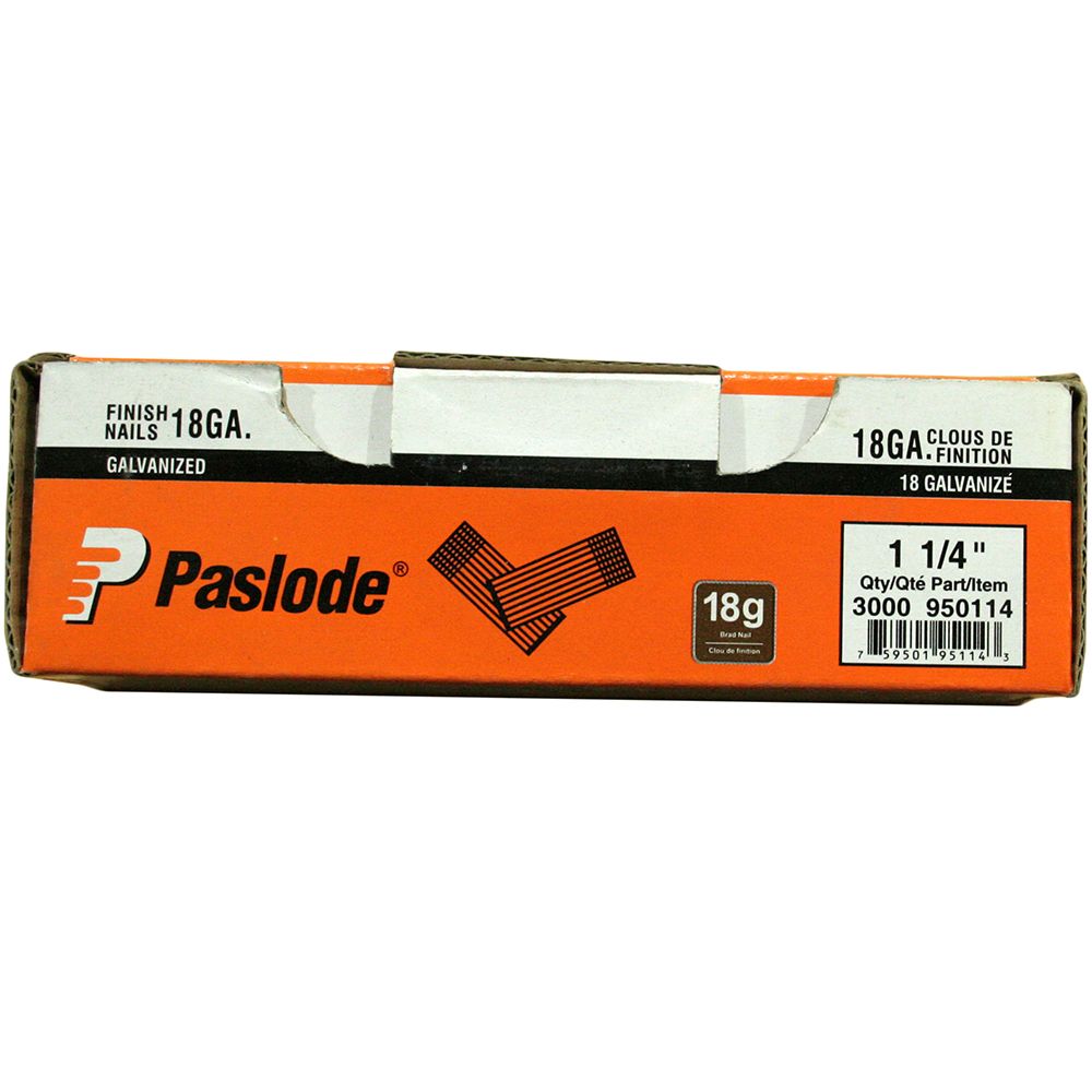 1 1/4" Paslode Brad Nails 18ga - 3000/Bx