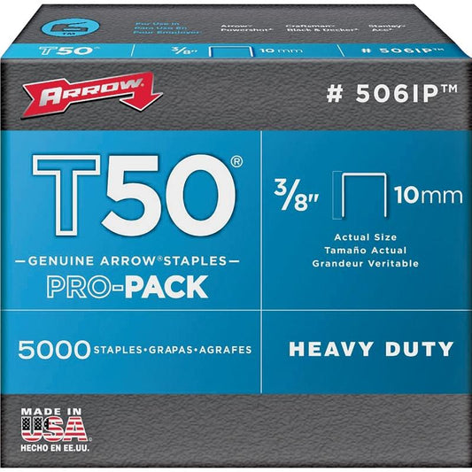 3/8" Arrow T50 Staples Pro Pack 5000/pk