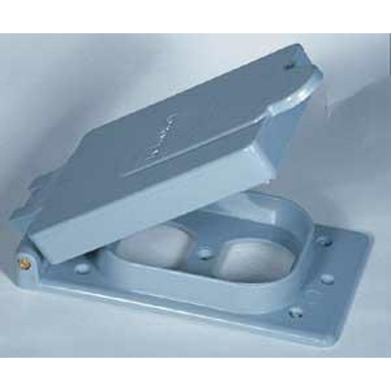 PVC Receptacle Cover 1-Gang Grey