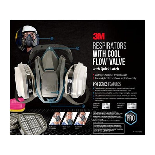 3M Cool Flow Pro Respirator W/Quick Latch