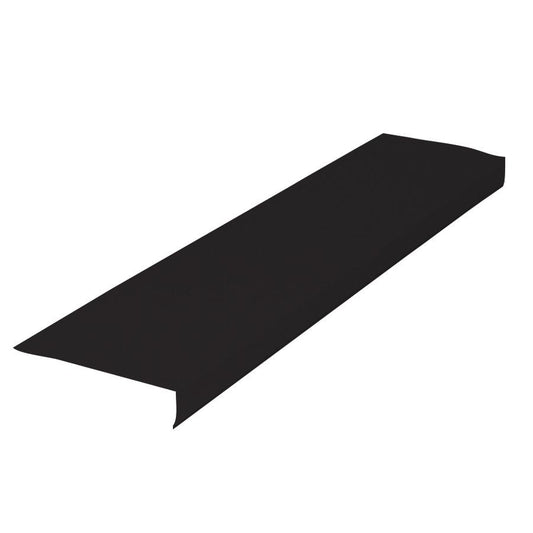8" X 9'10" Gentek Aluminum Fascia Black Smooth Face